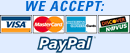 Visa, Master Card, American Express