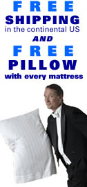 Free Pillows with memory foam mattress